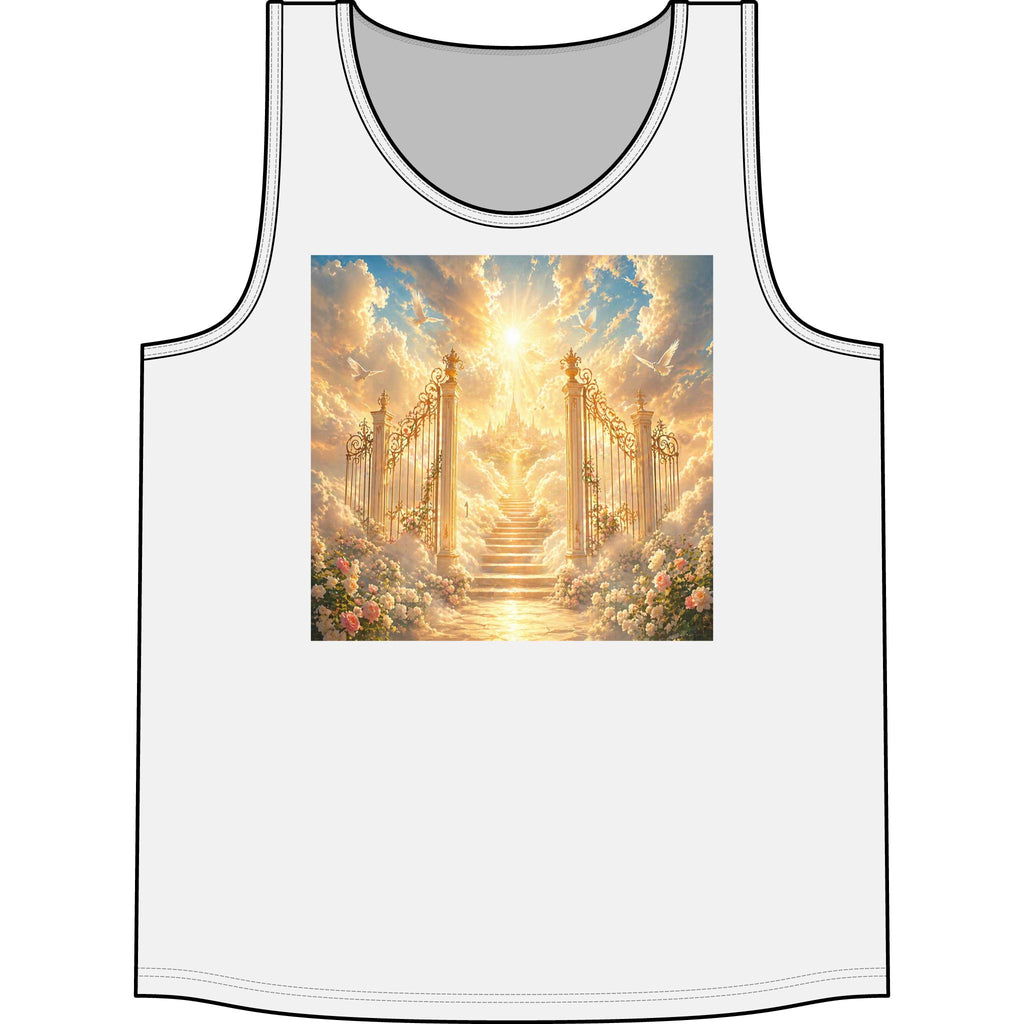 Heavenly Gates Tank Top — Angelic Stairway Graphic Concert Tank