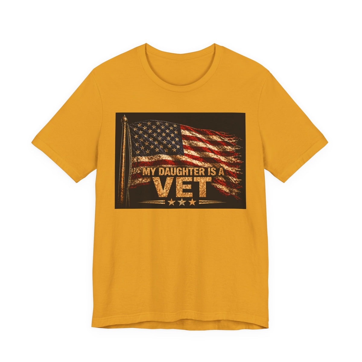My Daughter Is a Vet T‑Shirt — American Flag Military Pride Tee