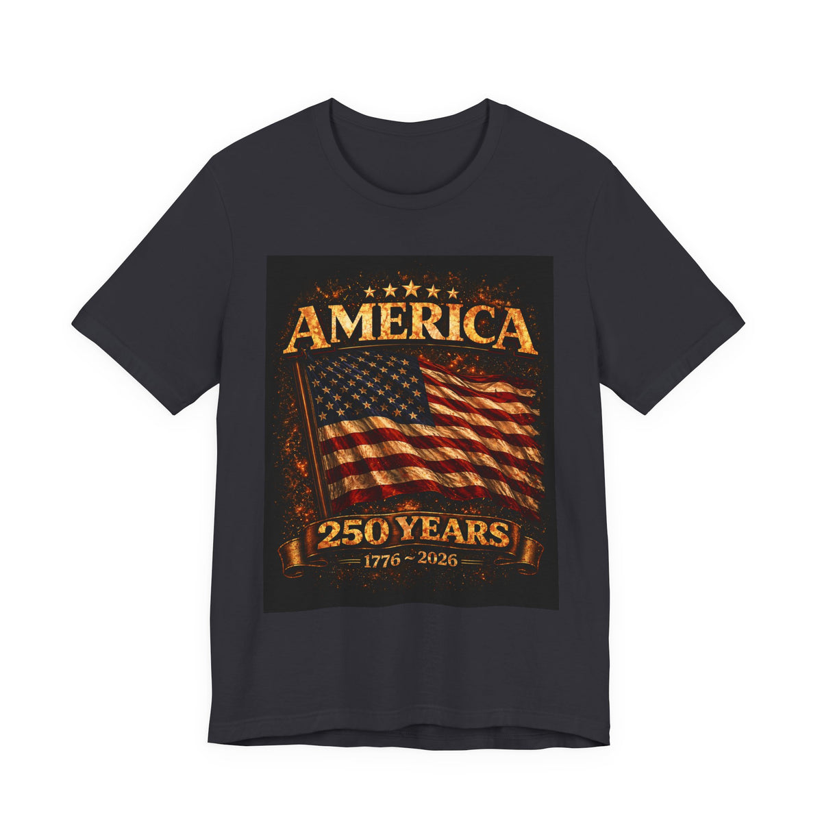 America 250 Years Flag T-Shirt — 1776–2026 Patriotic Tee