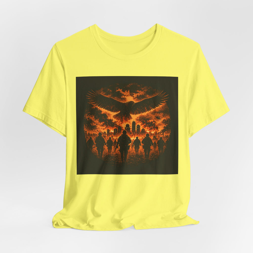 Fiery Phoenix Skull Tee — Gothic Flame Graphic T-Shirt