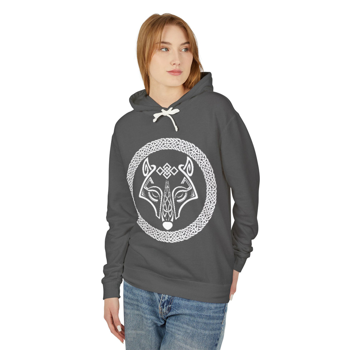 The Wolf – A Symbol of Power, Destruction, and Loyalty-Viking Wolf Hoodie — Norse Knotwork Wolf Head Pullover