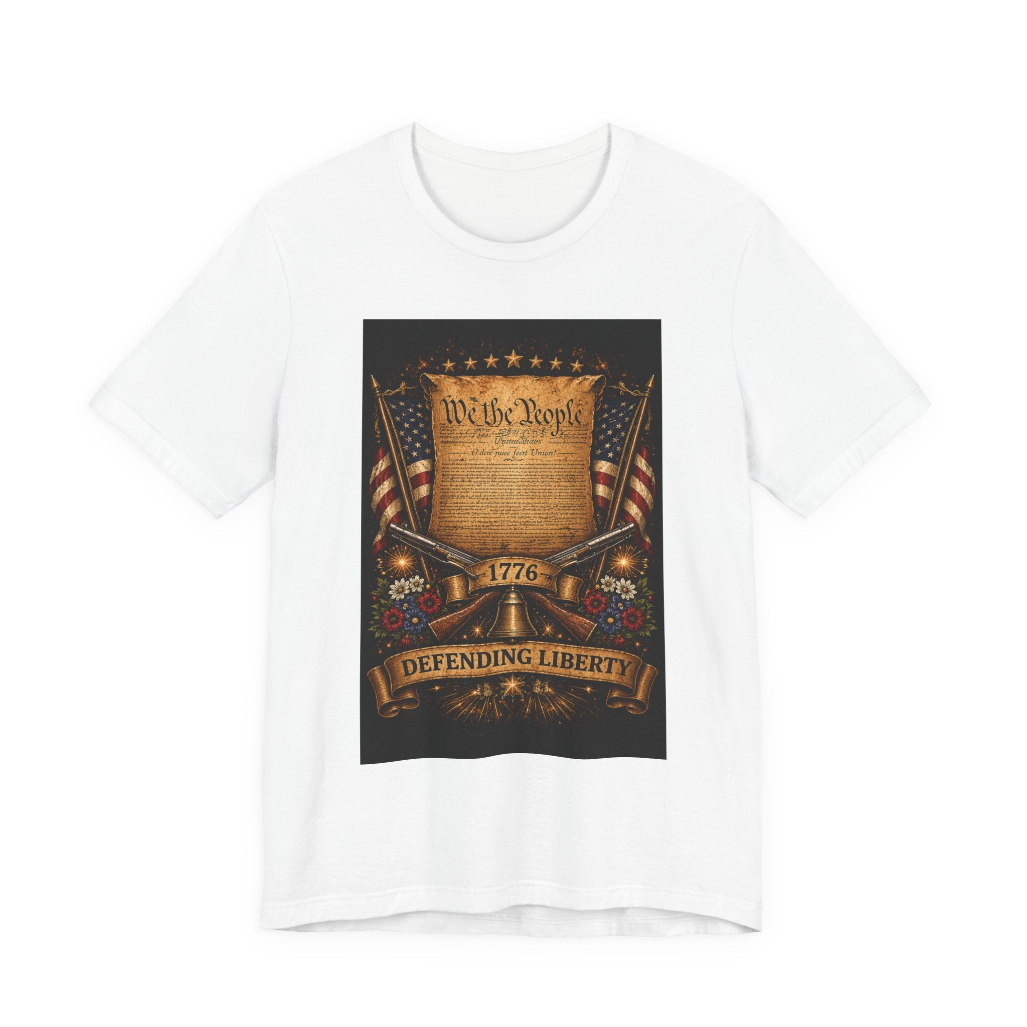 Defending Liberty 1776 T-Shirt — 'We the People' Patriotic Constitution Tee