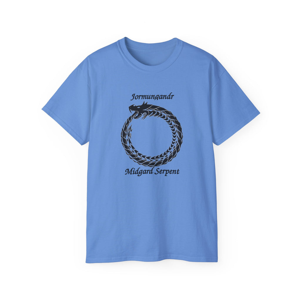 Jormungandr Midgard Serpent Cotton T-Shirt — Norse Mythology Snake Design