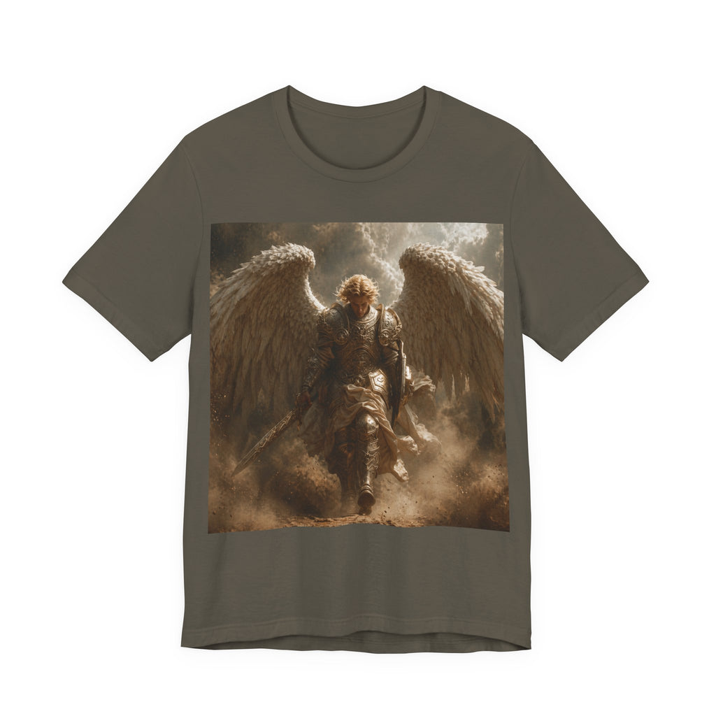 Angel Warrior T‑Shirt — Dramatic Winged Guardian Graphic Tee