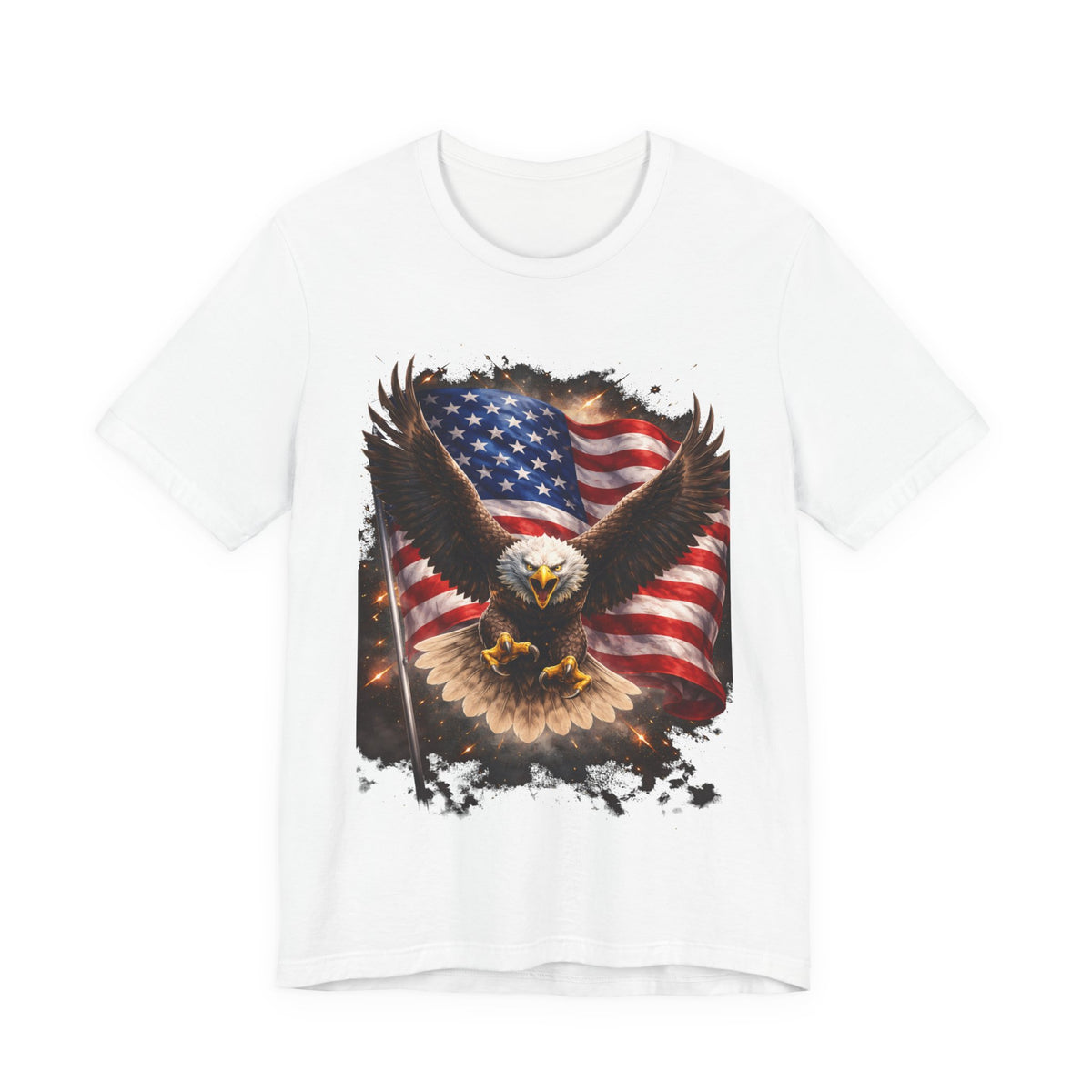 American Eagle Flag T-Shirt — Patriotic Bald Eagle Graphic Tee