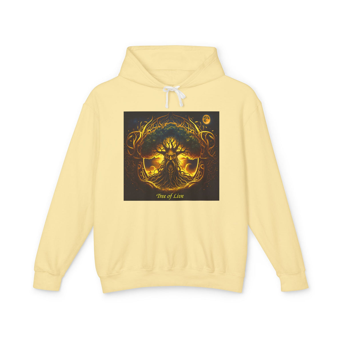 Tree of Life Hoodie — Golden Mythic Nature Pullover
