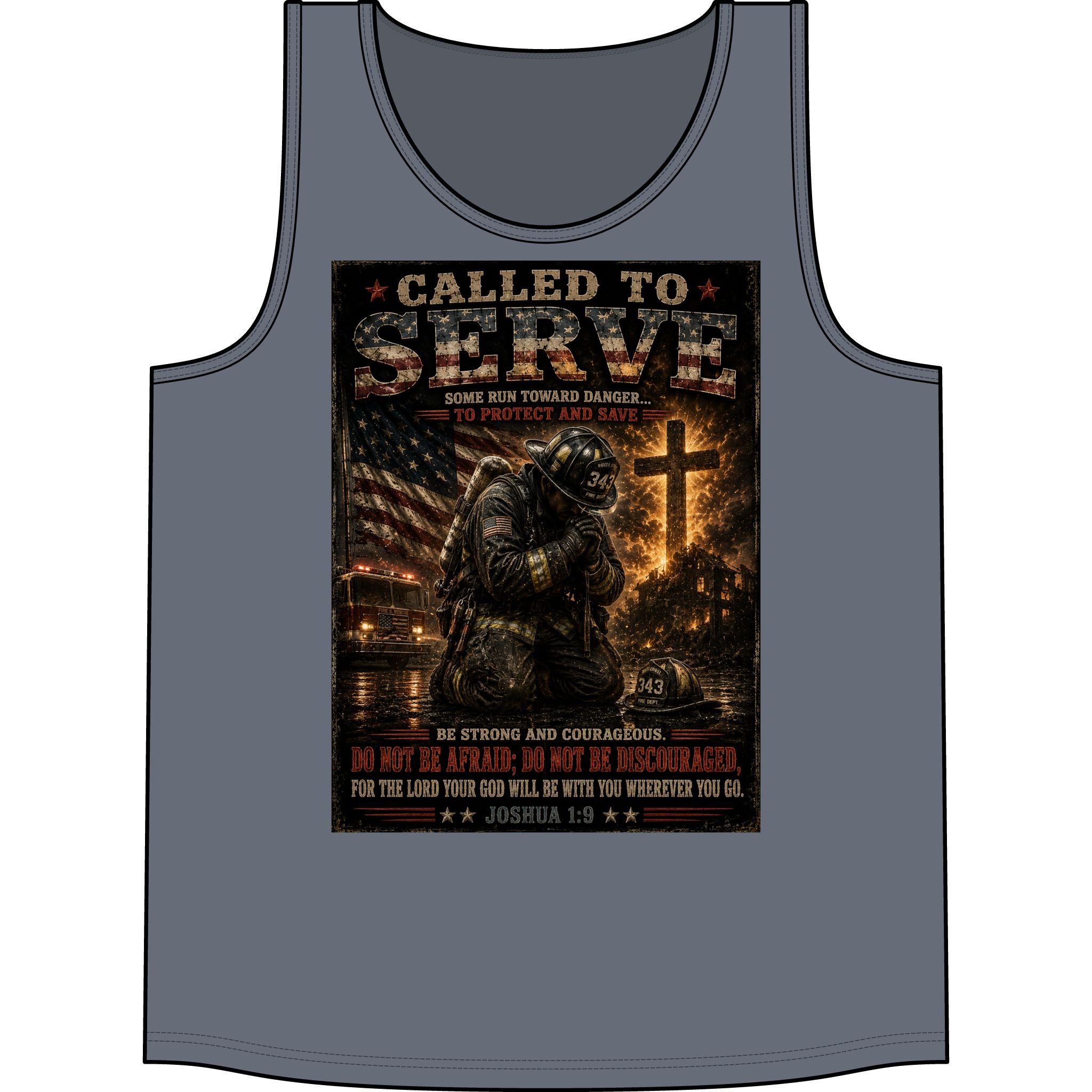 Called to Serve Tank Top — Military Christian Prayer Graphic Tank