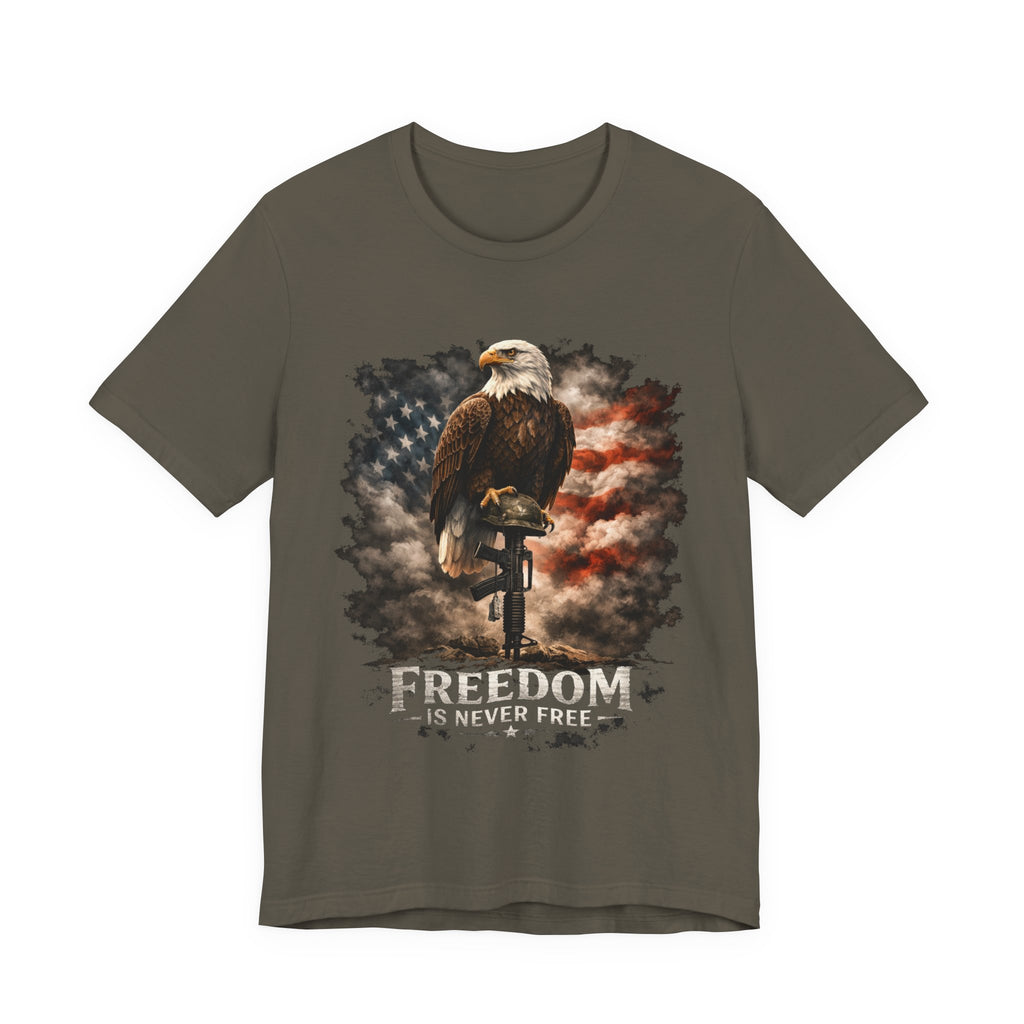 Freedom Is Never Free Eagle T‑Shirt — Patriotic American Flag Tee
