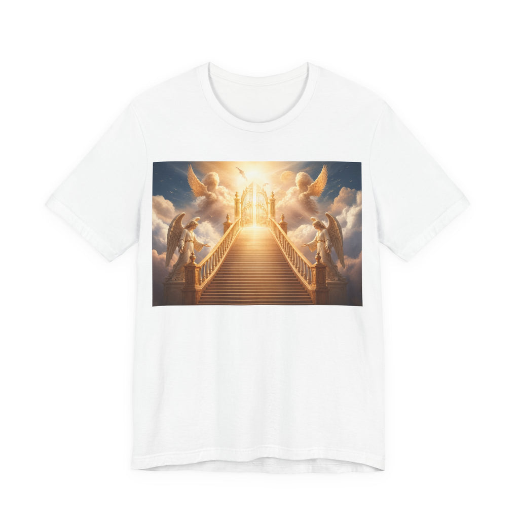 Heavenly Stairway T‑Shirt — Golden Gates Angelic Design