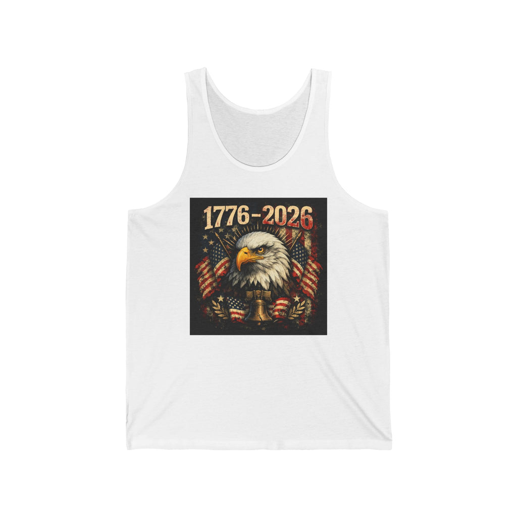 1776–2026 Eagle Patriotic Tank Top — American Flag Independence Day Muscle Tee