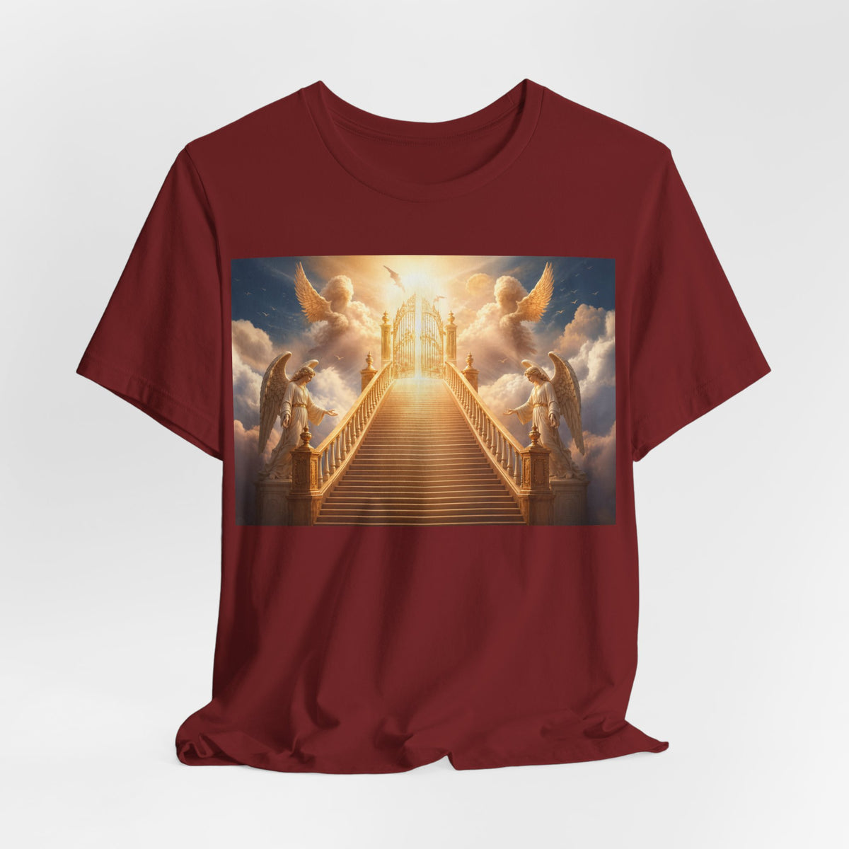 Heavenly Stairway T‑Shirt — Golden Gates Angelic Design