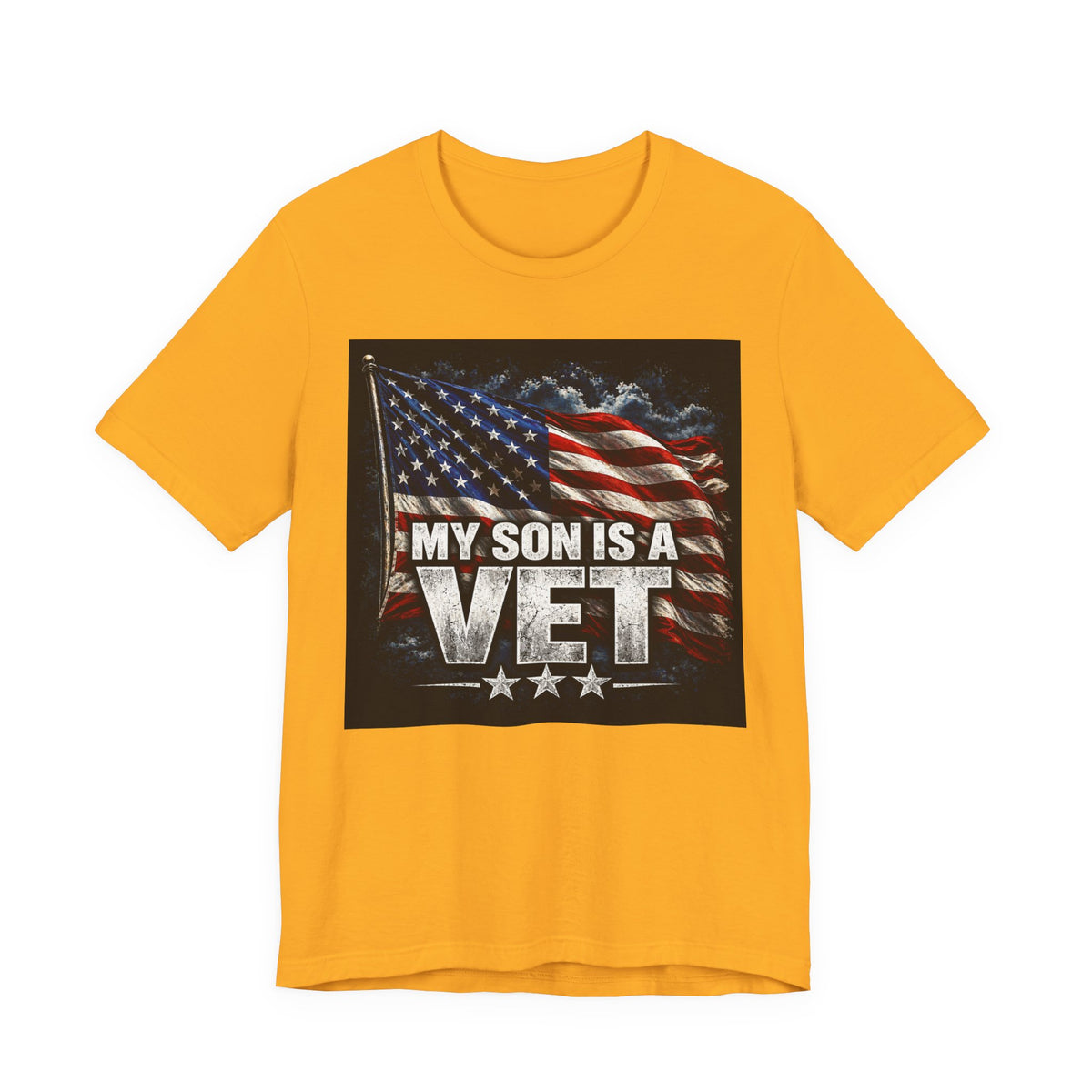 My Son Is A Vet T‑Shirt — Patriotic American Flag Tee for Proud Parents