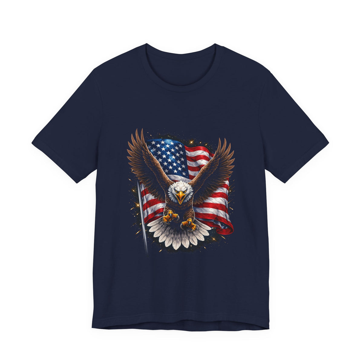 Patriotic Bald Eagle T-Shirt – American Flag Graphic Tee
