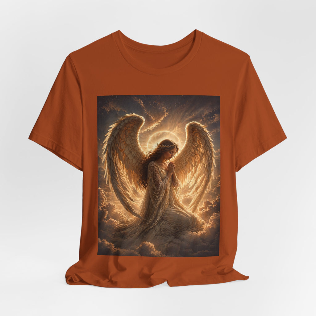Angel Wings T-Shirt — Golden Seraph Prayer Tee