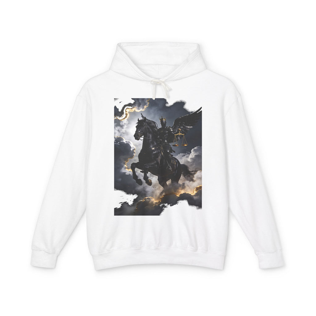 The black horse from Revelation 6:5-6- Hoodie — Black Horseman Graphic Hoodie