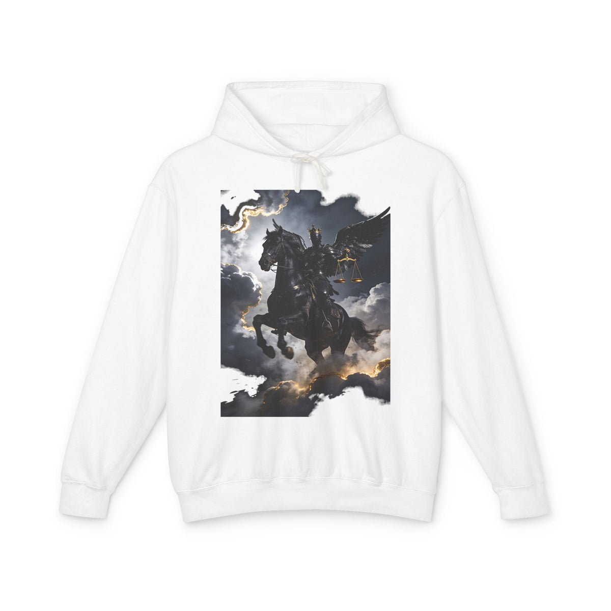 The black horse from Revelation 6:5-6- Hoodie — Black Horseman Graphic Hoodie