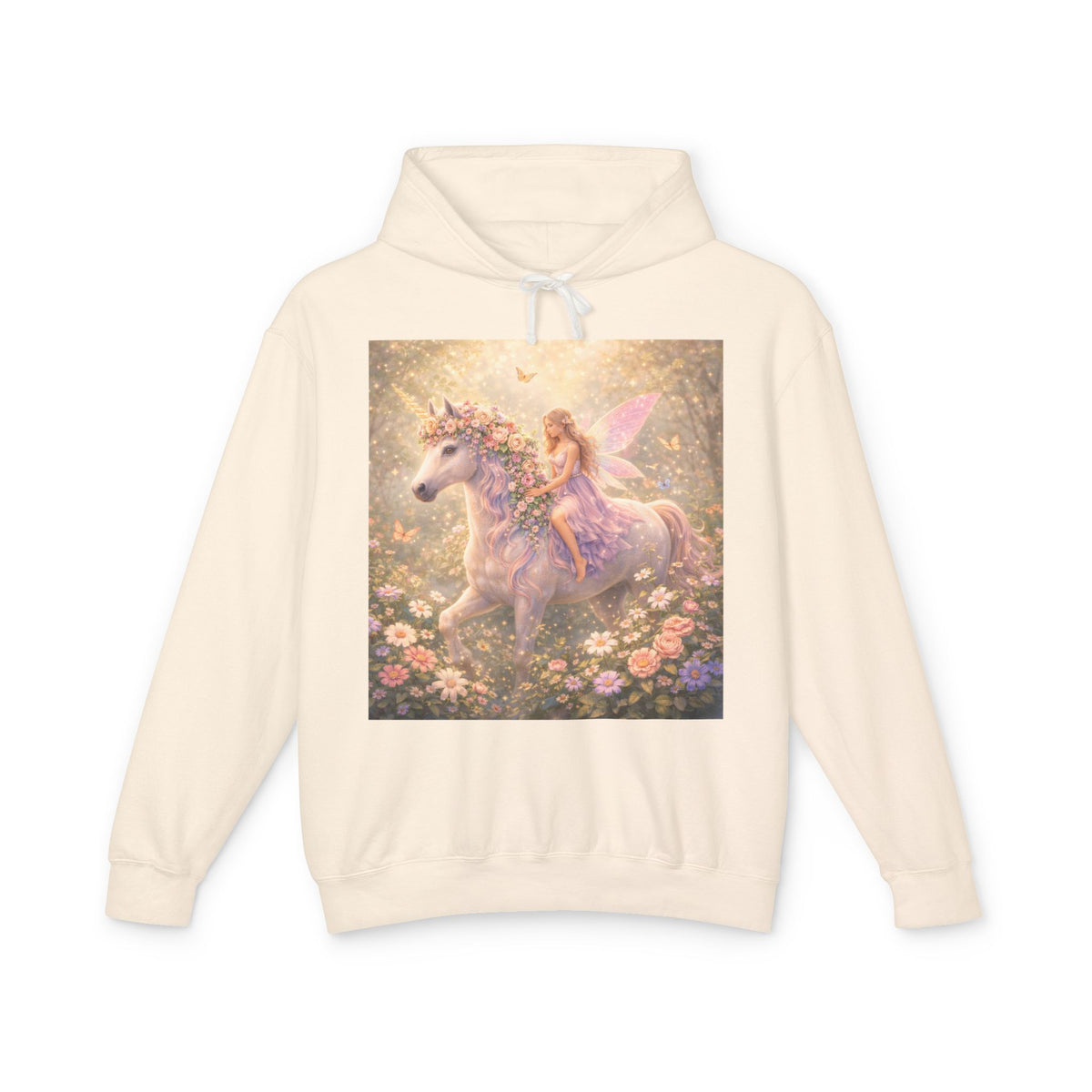 Fairy & Unicorn Hoodie — Whimsical Pastel Fantasy Pullover
