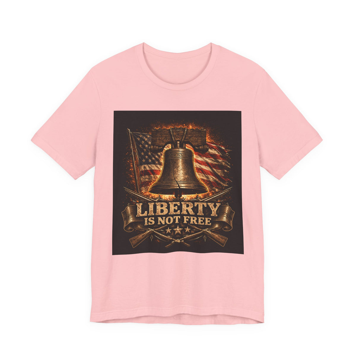 Liberty Is Not Free T-Shirt — Patriotic American Flag & Liberty Bell Tee for Veterans, 4th of July