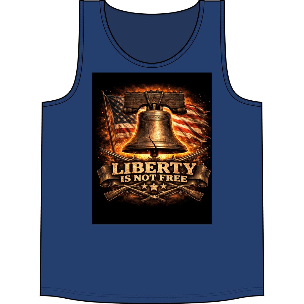 Liberty Is Not Free Tank Top — Patriotic American Flag Bell Concert Tank