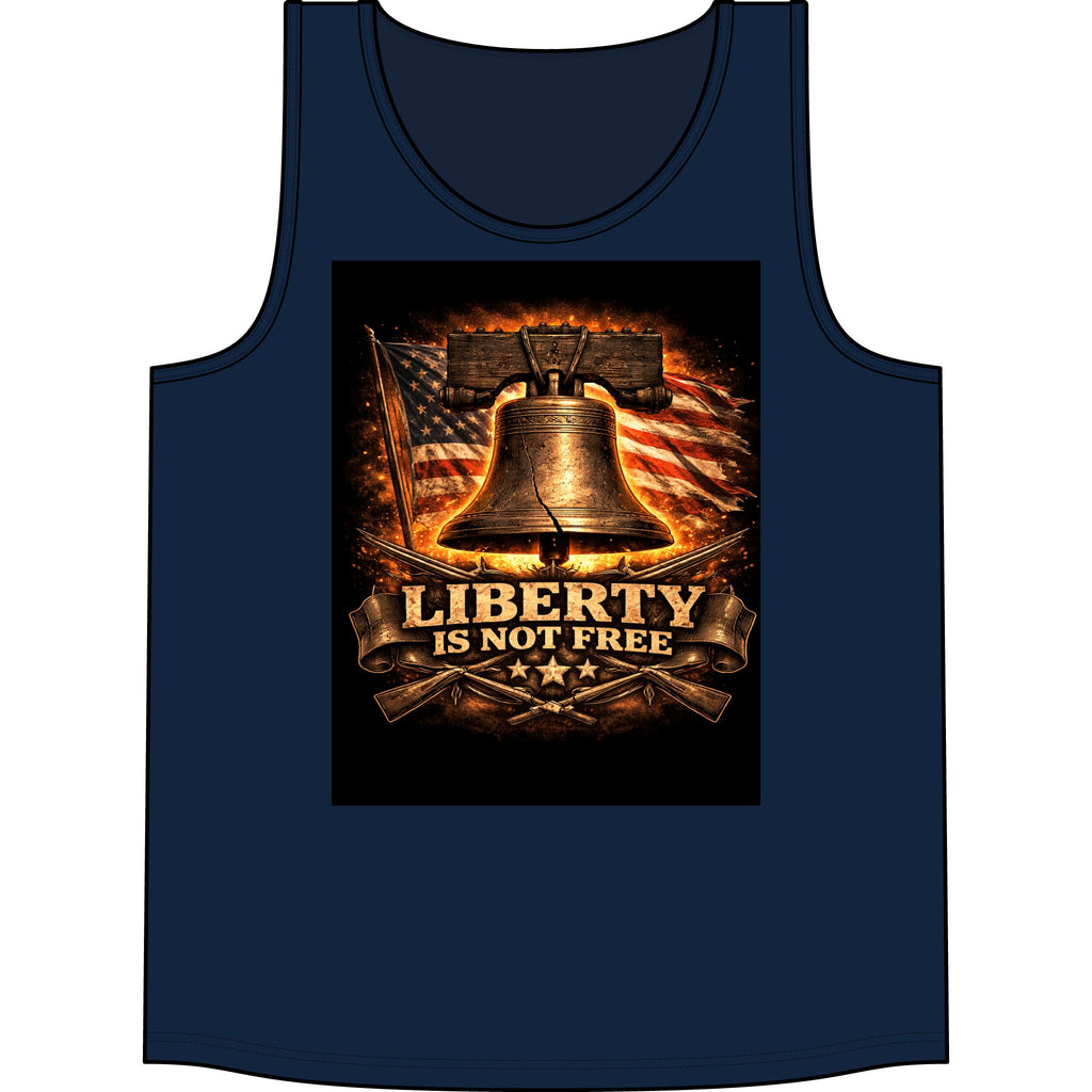 Liberty Is Not Free Tank Top — Patriotic American Flag Bell Concert Tank