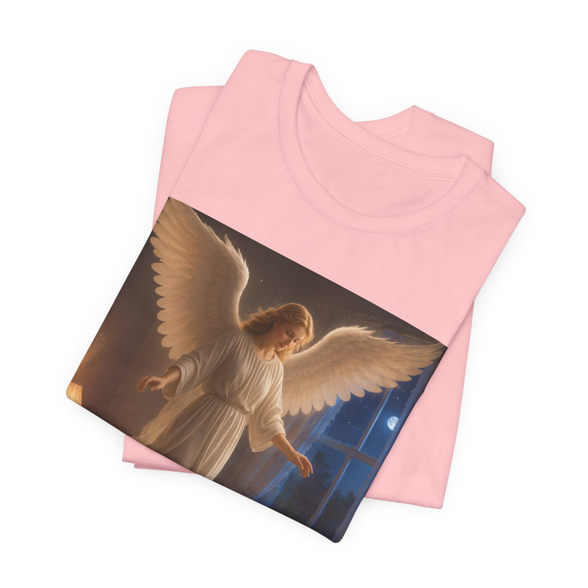 Guardian Angel T‑Shirt — Peaceful Night Prayer Tee for Kids & Parents
