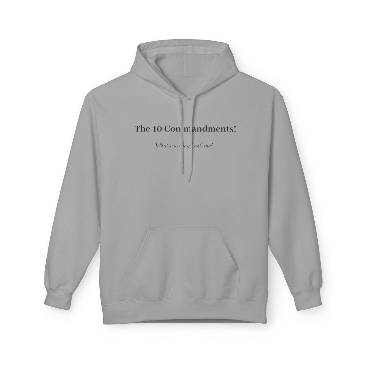 "The 10 Commandments" Script List Back Print Christian Faith Pullover