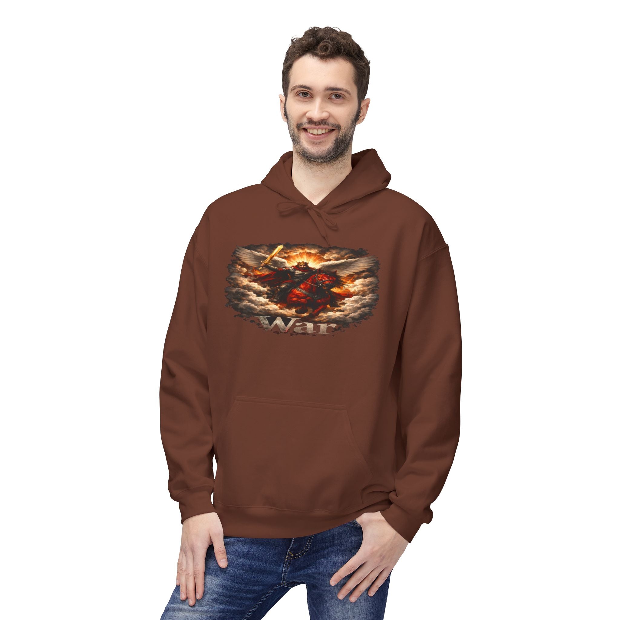 The red horse from Revelation 6:3-4 the horseman of war the second seal opened by the Lamb if God- Graphic Pullover