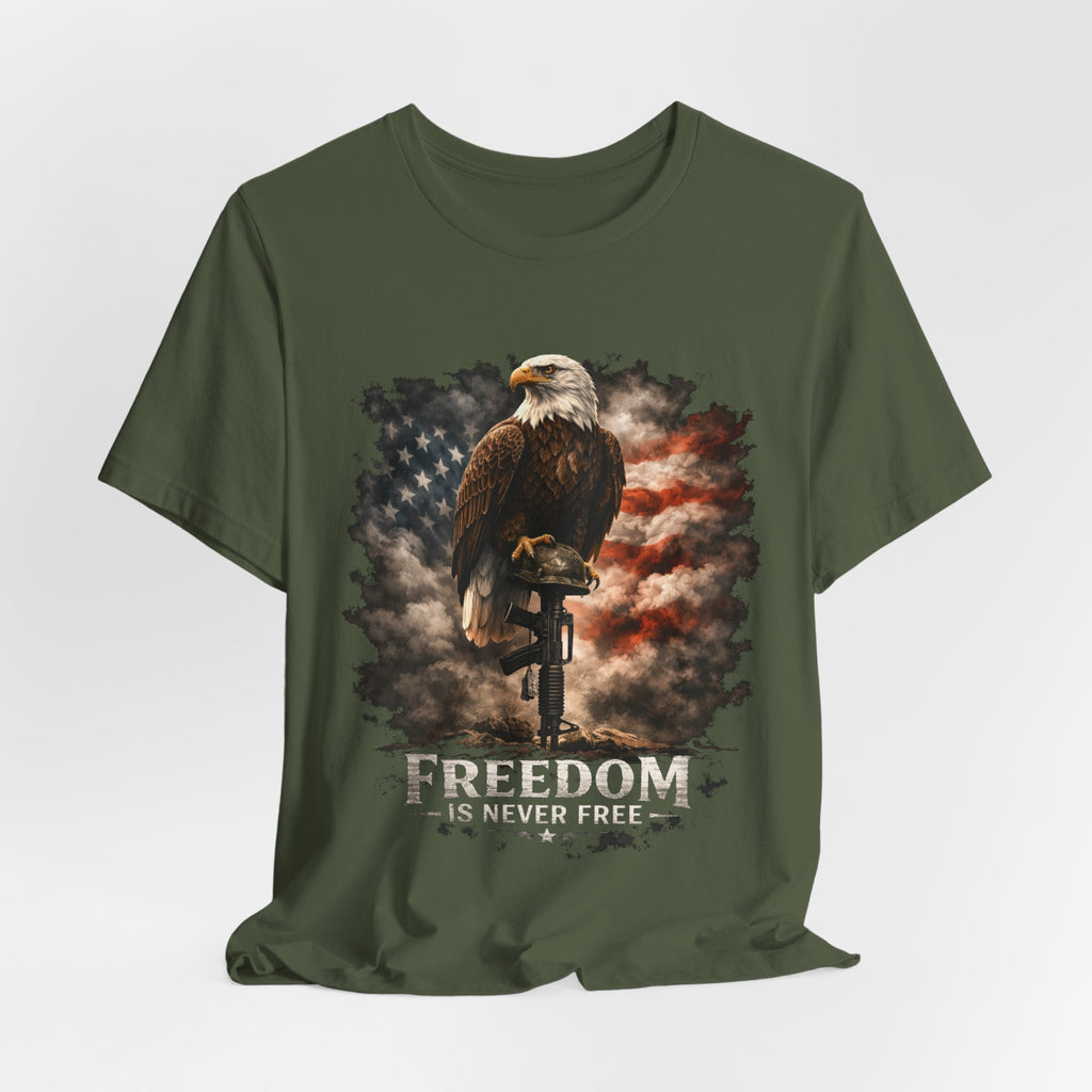 Freedom Is Never Free Eagle T‑Shirt — Patriotic American Flag Tee