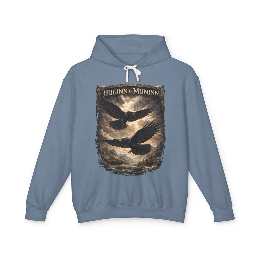 Huginn & Muninn Raven Hoodie — Norse Mythology Graphic Sweatshirt