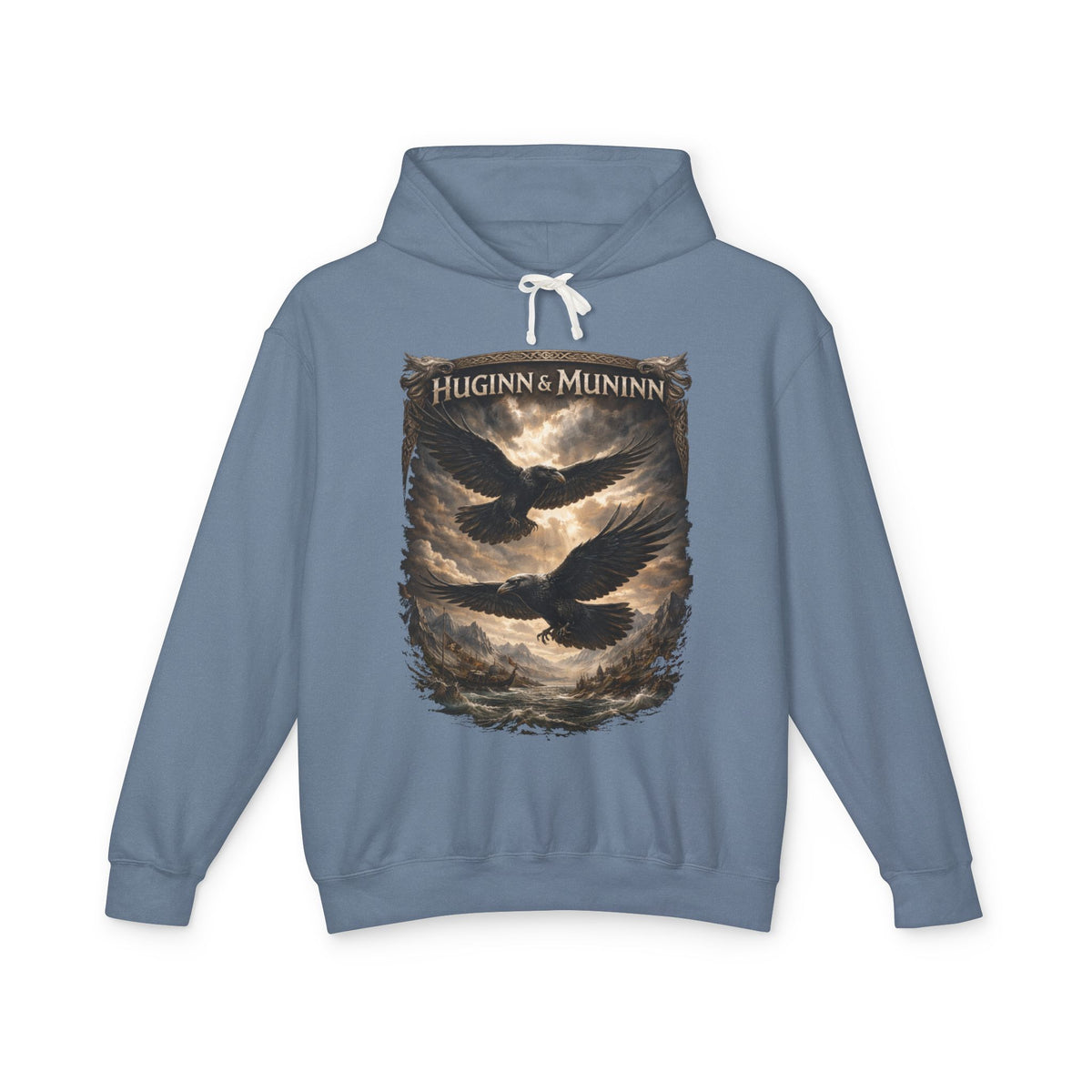 Huginn & Muninn Raven Hoodie — Norse Mythology Graphic Sweatshirt