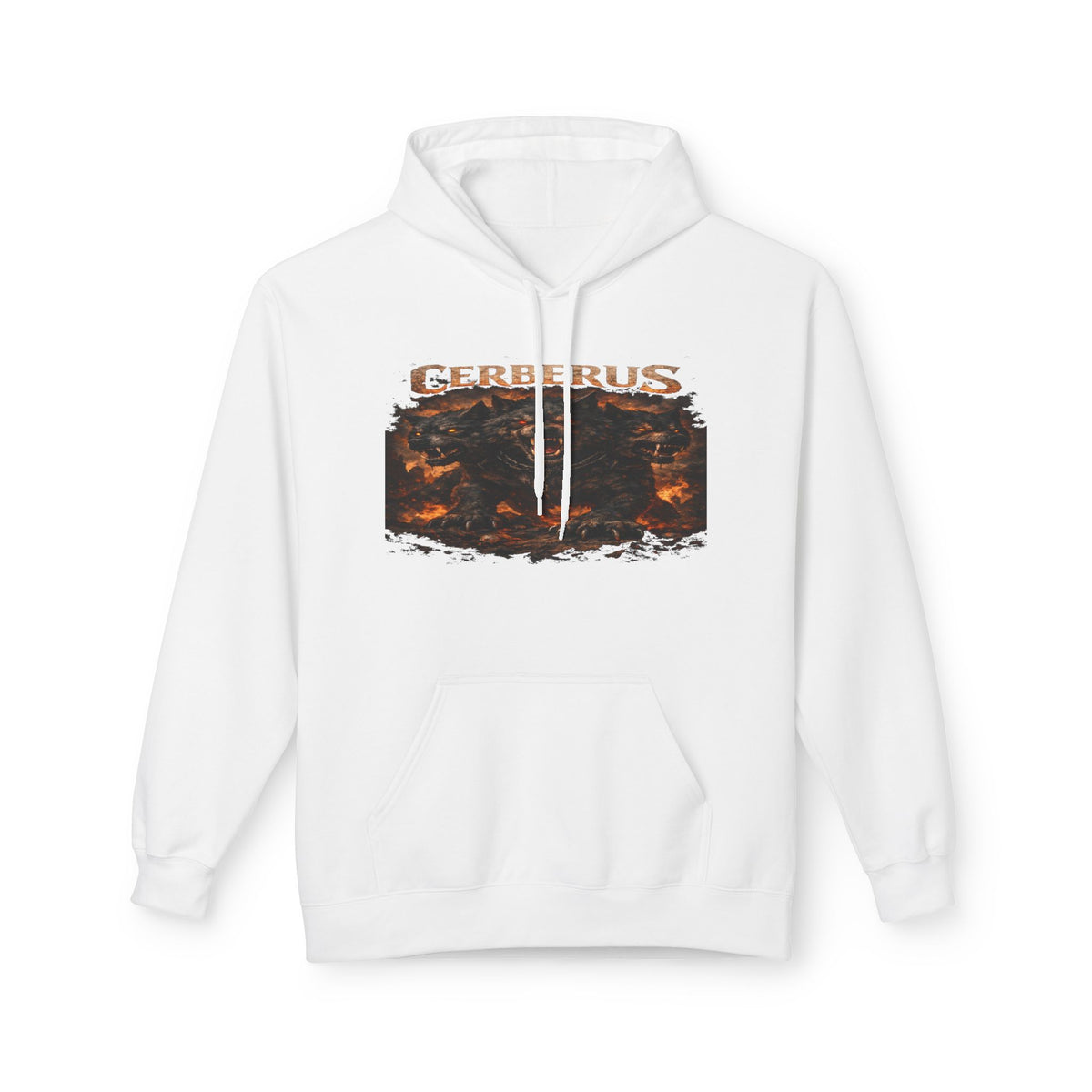 Gerberus Mythic Dog Hoodie — Fiery Cerberus Graphic Sweatshirt