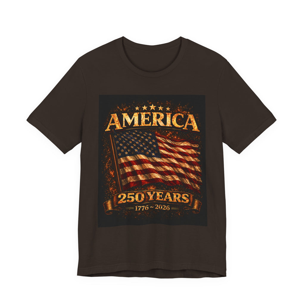 America 250 Years Flag T-Shirt — 1776–2026 Patriotic Tee