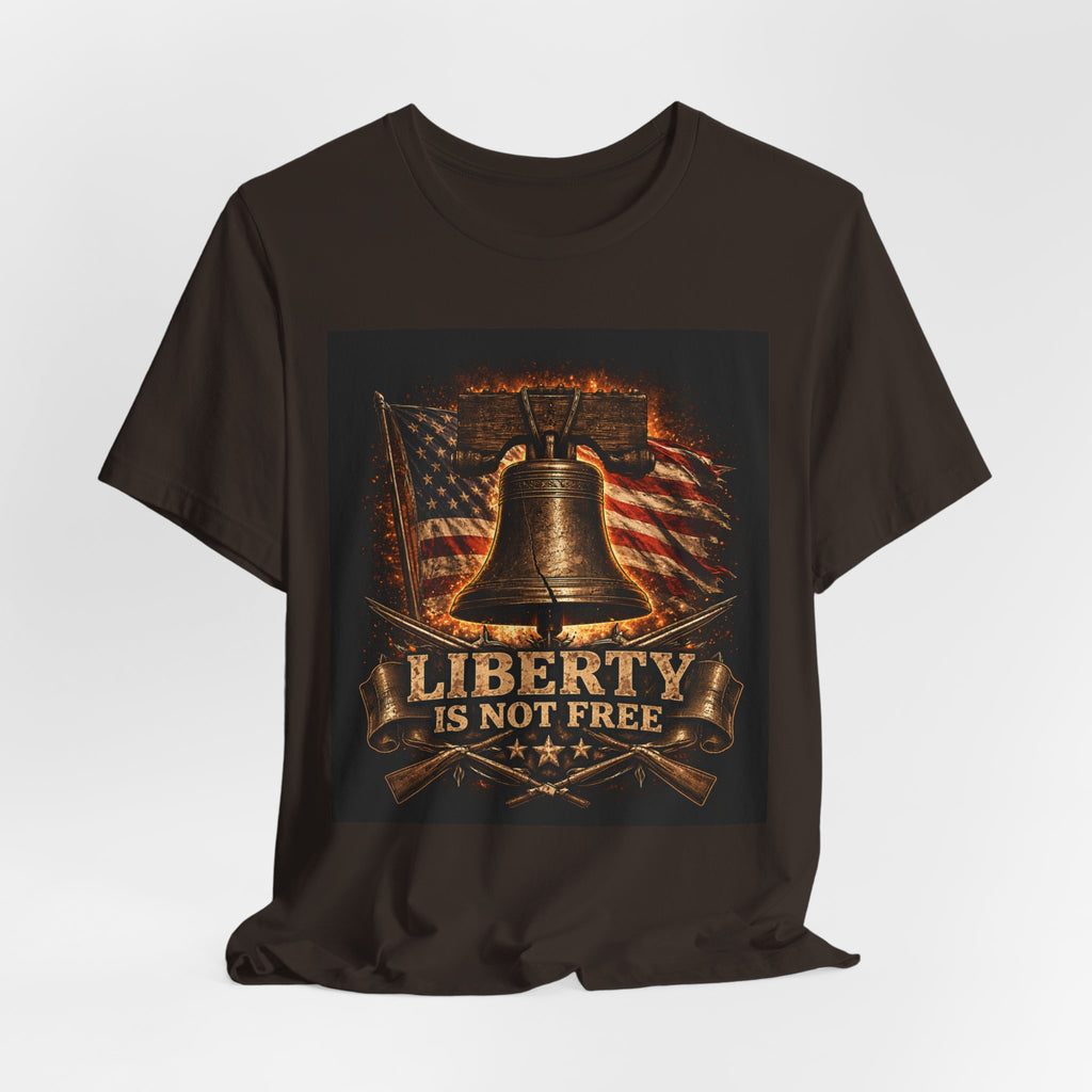 Liberty Is Not Free T-Shirt — Patriotic American Flag & Liberty Bell Tee for Veterans, 4th of July