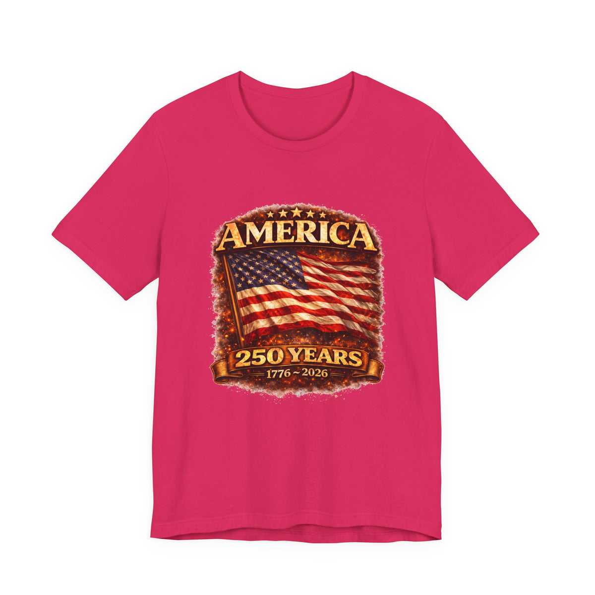 America 250 Years Flag T-Shirt – 1776–2026 Bicentennial Celebration Tee