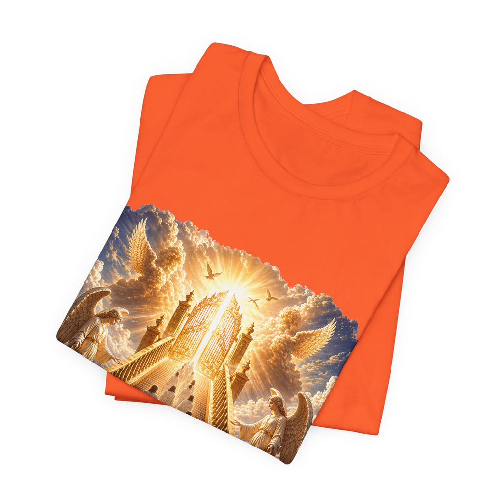 Christian Heaven Stairway T‑Shirt — "Only a Few May Enter" Religious Graphic Tee