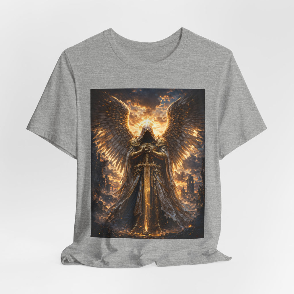 Angel Guardian T-Shirt — Golden Warrior Wings Graphic Tee