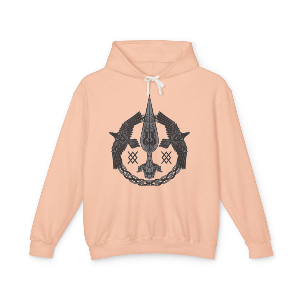 Viking Raven Spear Hoodie — Norse Mythology Graphic Sweatshirt
