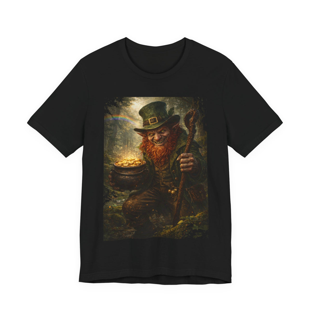 Leprechaun Gold Pot T‑Shirt — Vintage St. Patrick’s Day Lucky Charm Tee