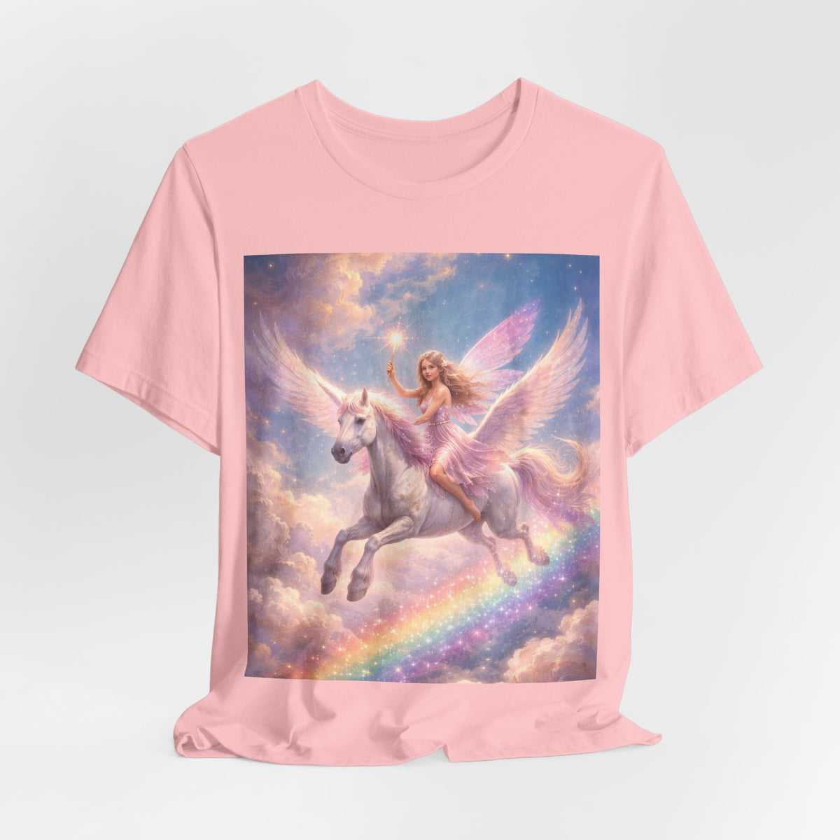 Unicorn Angel Tee — Pastel Pegasus Rainbow Graphic T-Shirt