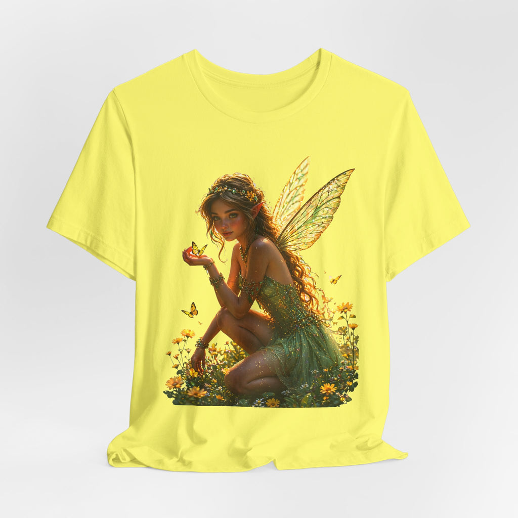 Fairy Garden T‑Shirt — Whimsical Sunlit Fairy Illustration Tee