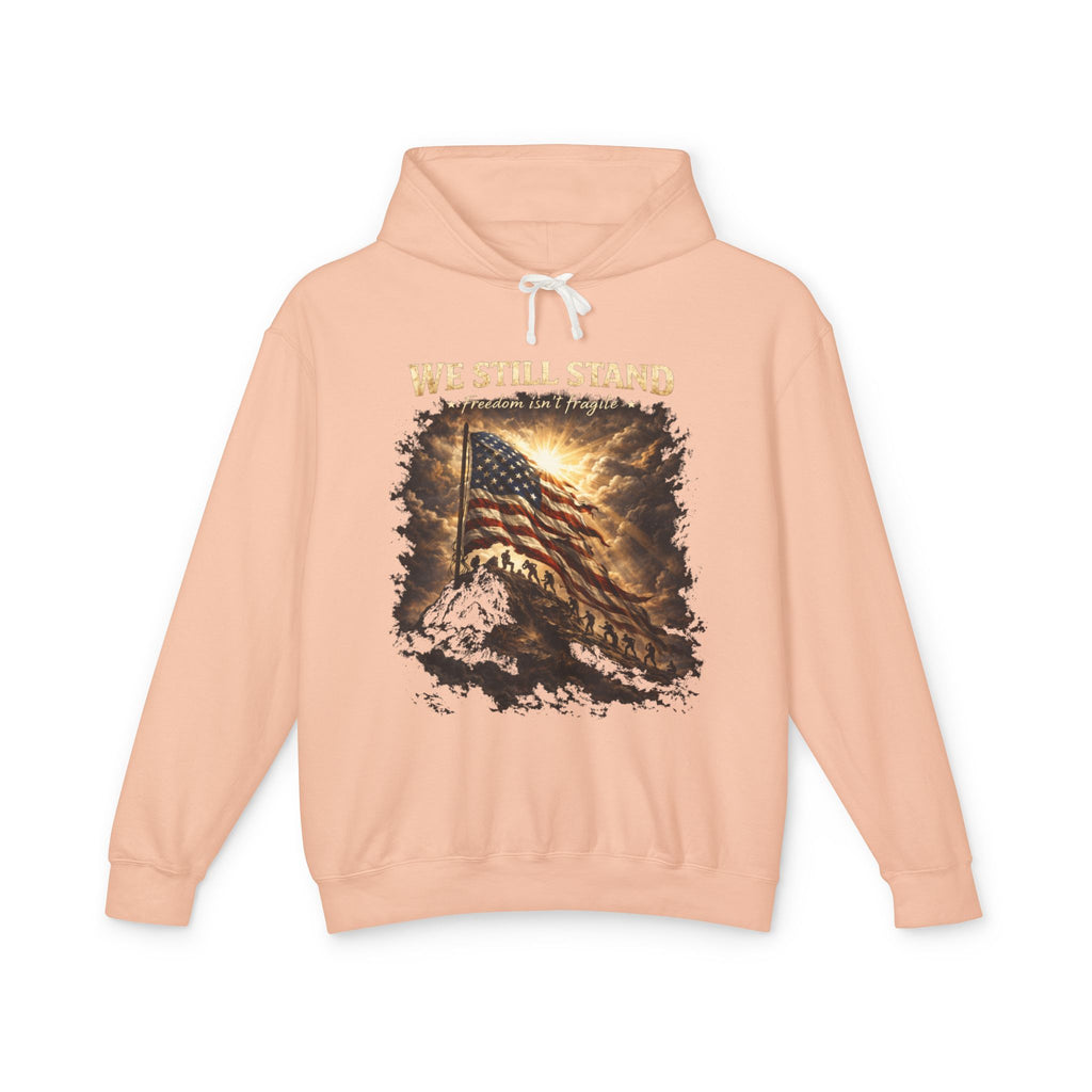 Patriotic "We Still Believe" Hoodie — American Flag Vintage Graphic