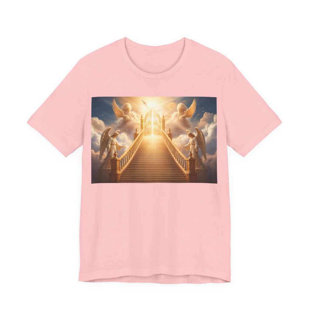 Heavenly Stairway T‑Shirt — Golden Gates Angelic Design