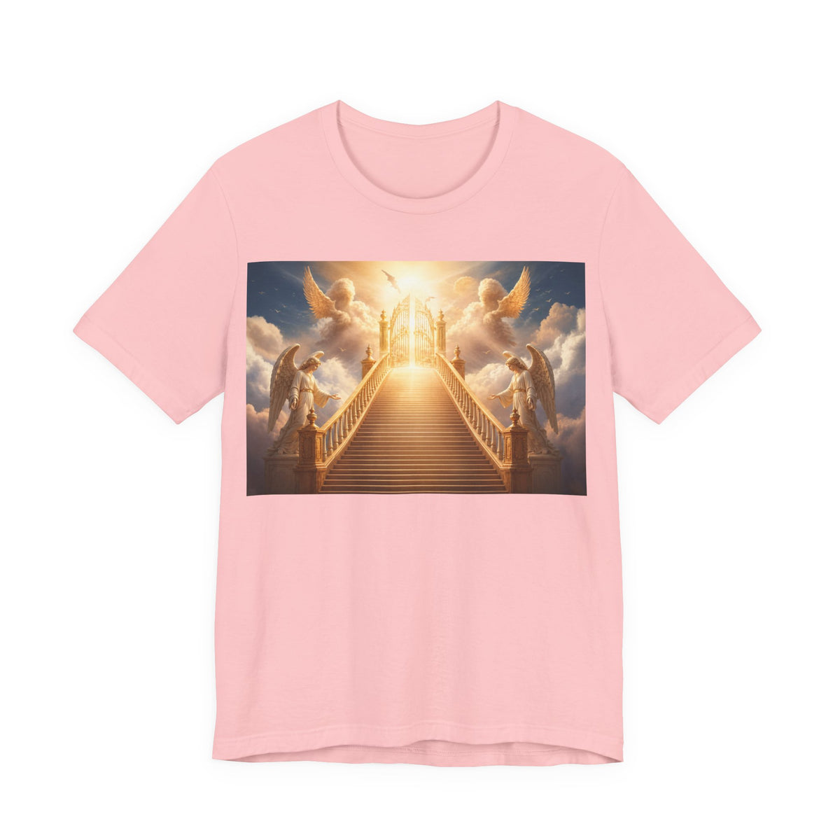 Heavenly Stairway T‑Shirt — Golden Gates Angelic Design
