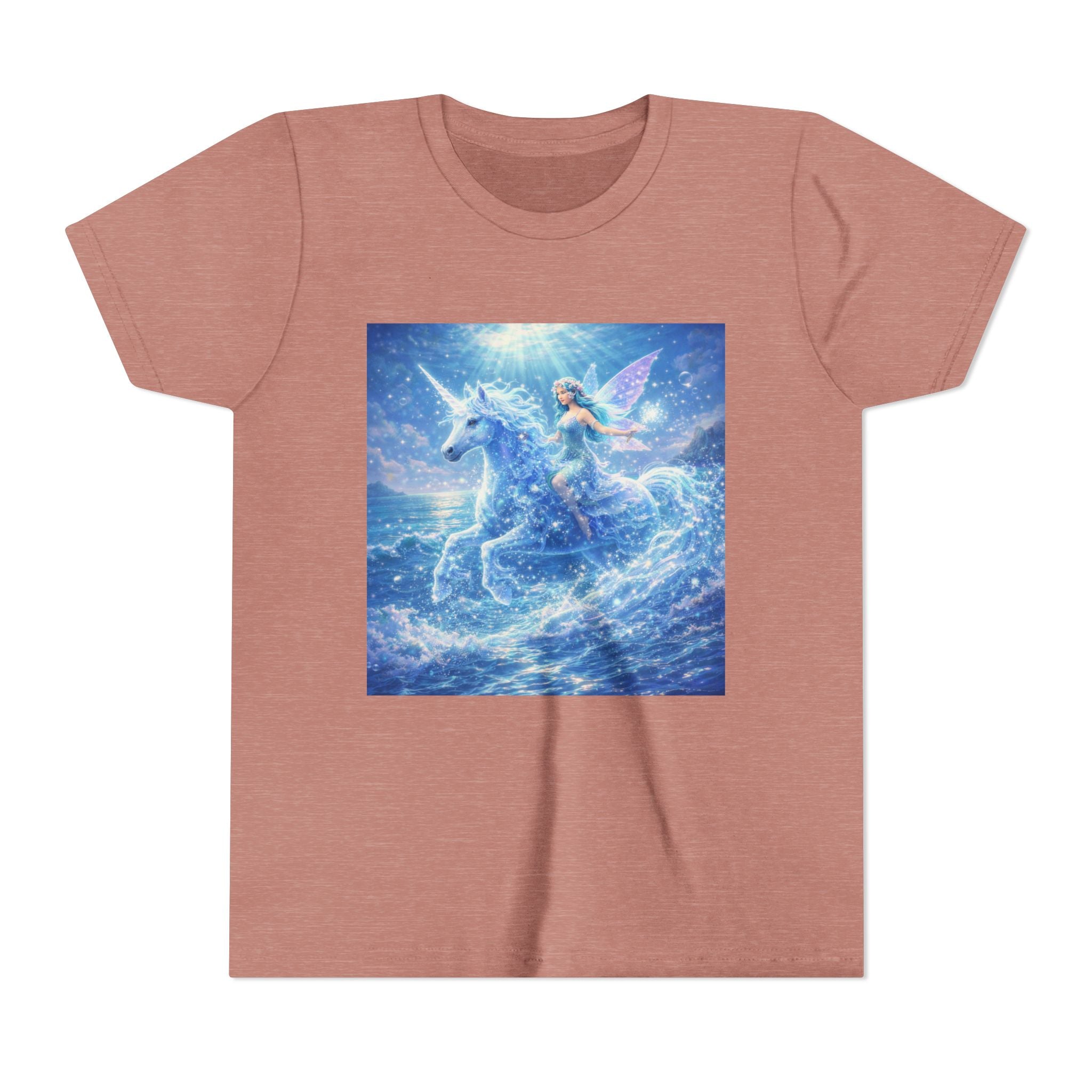 Kids Unicorn Fairy Tee — Magical Blue Pegasus Graphic Youth T-Shirt