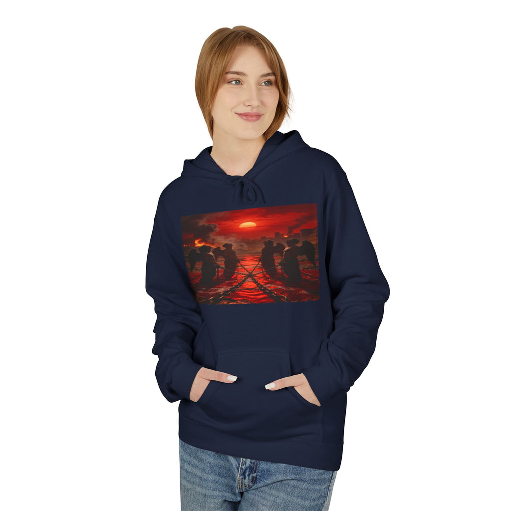Revelation 9 reveals four fallen angels bound in the Euphrates River! Hoodie!
