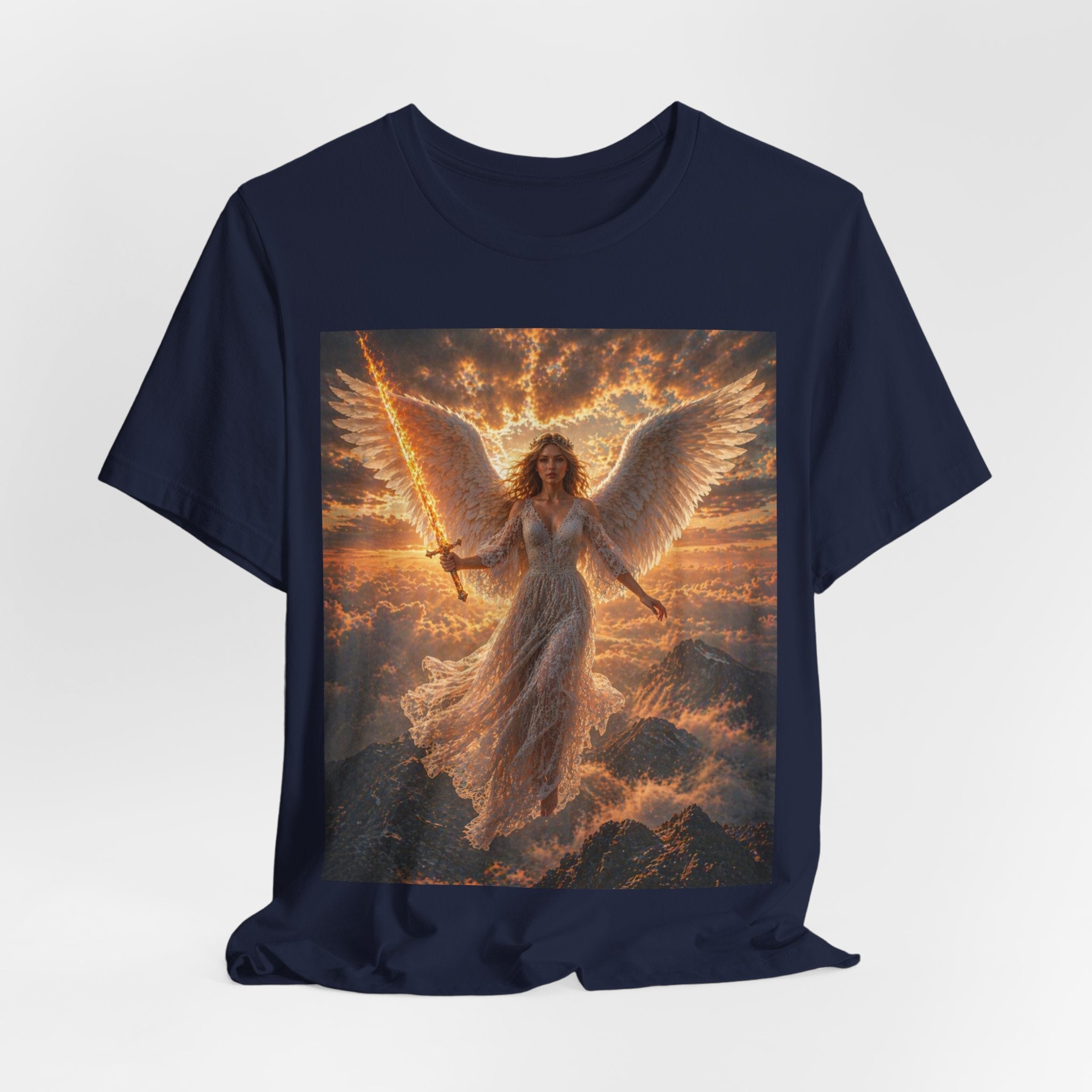Angel Warrior Tee — Radiant Guardian Wings Graphic T-Shirt