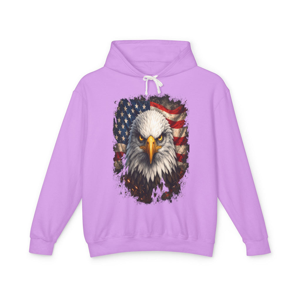 American Bald Eagle Hoodie — Patriotic Flag Graphic Sweatshirt