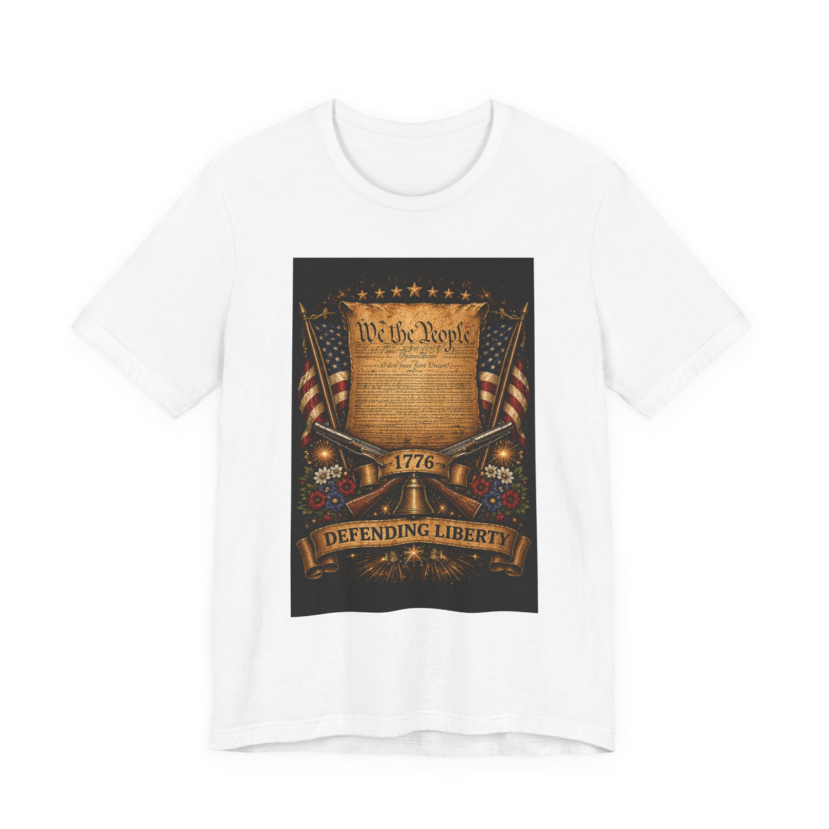 Defending Liberty 1776 T-Shirt — 'We the People' Patriotic Constitution Tee