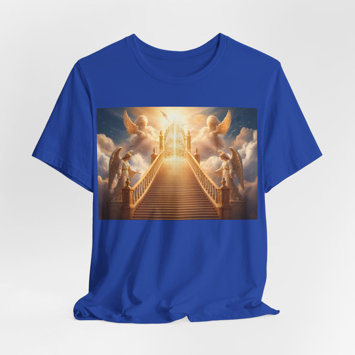 Heavenly Stairway T‑Shirt — Golden Gates Angelic Design