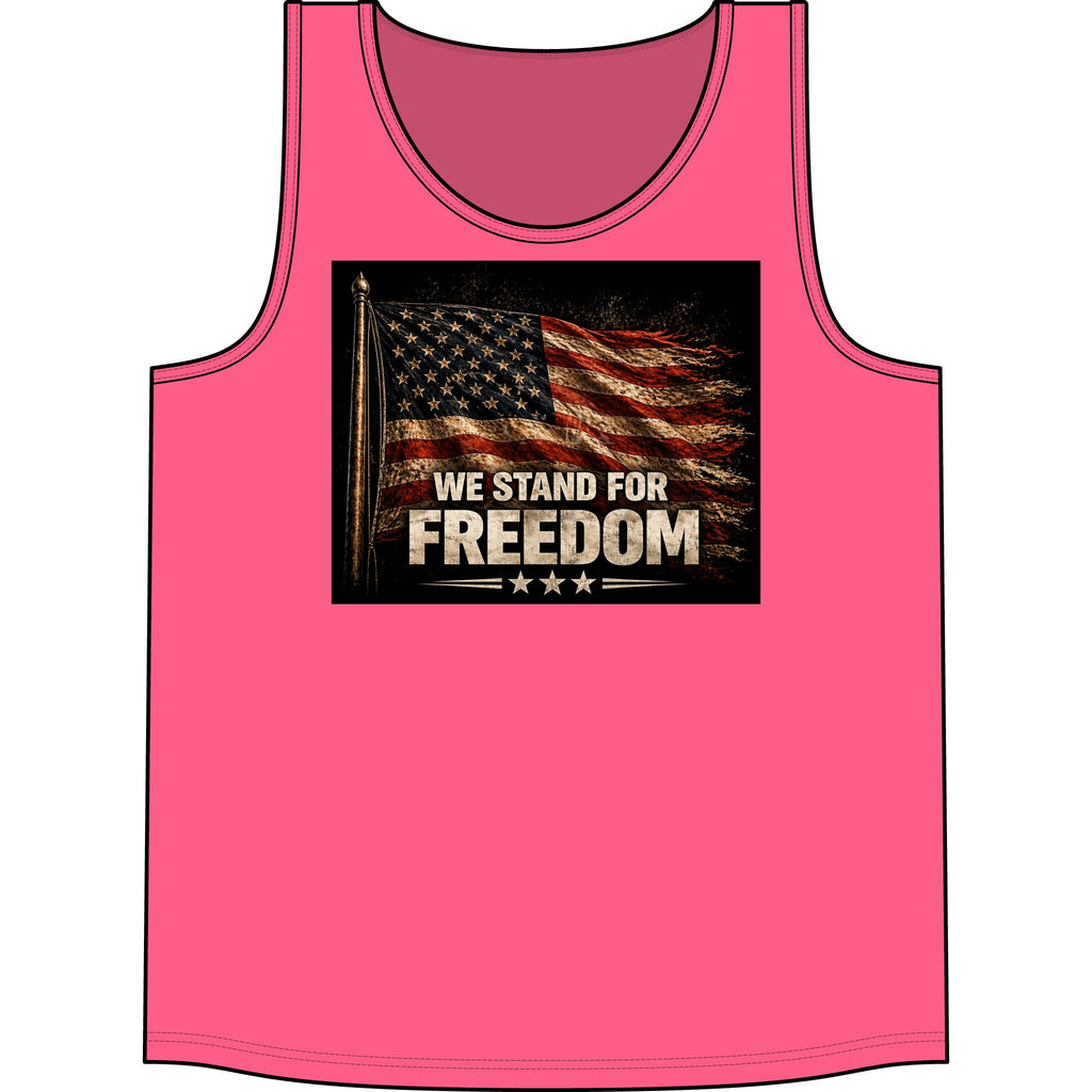We Stand for Freedom Tank Top — Patriotic American Flag Muscle Tee